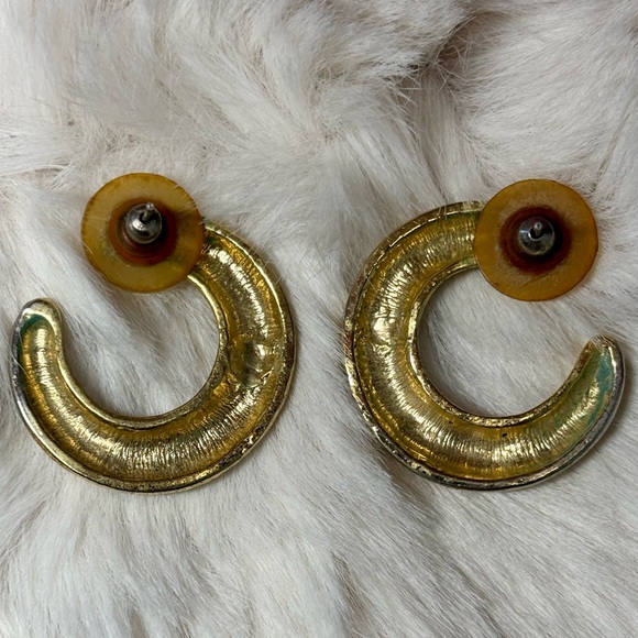 Vintage Rhinestone Crystal and Black Enamel Earrings - Picture 17 of 17